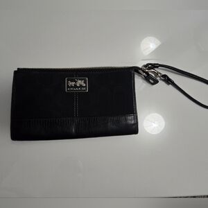 Coach Black Wristlet